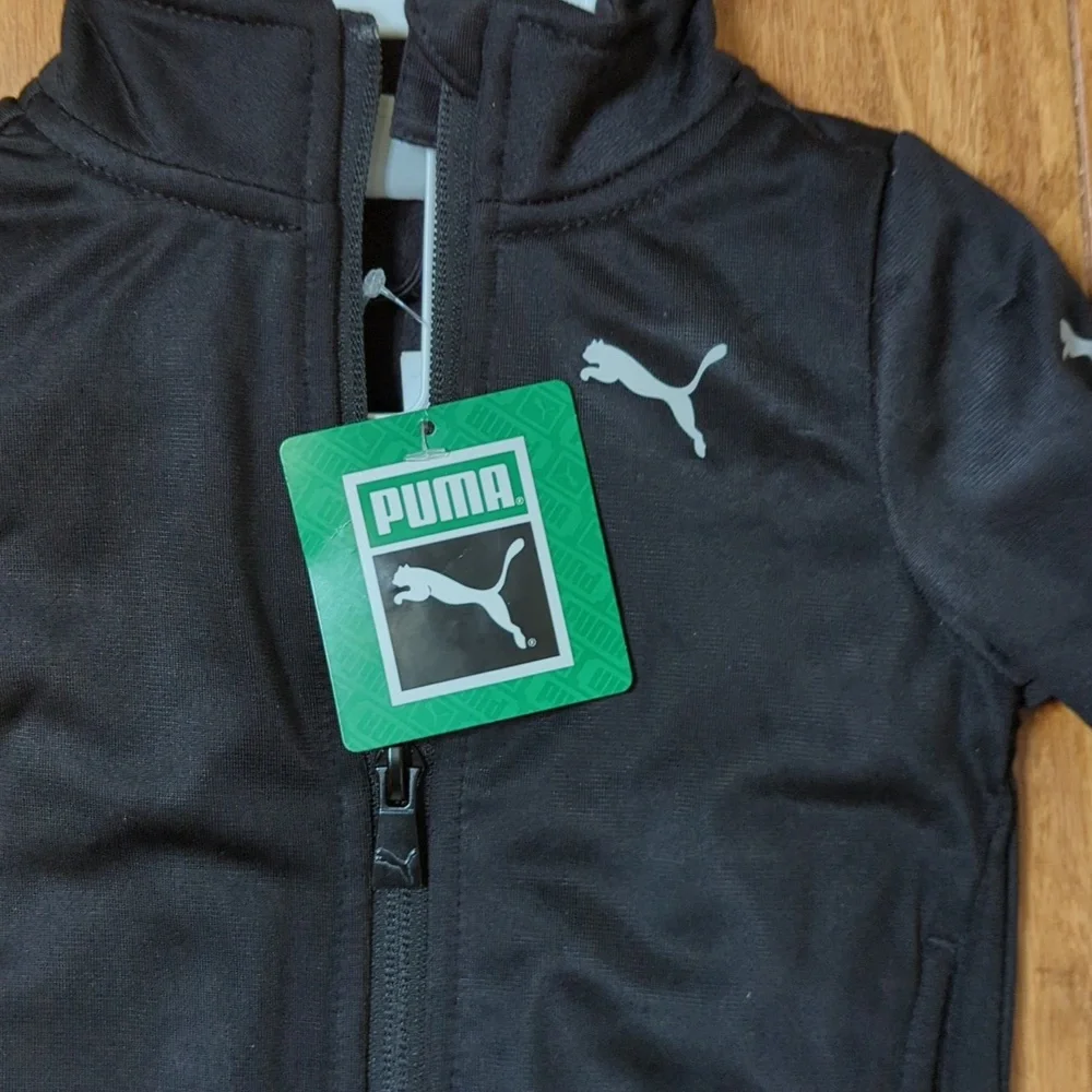 Puma 2 Piece Black & White Baby Track Suit 6-9 Months - Picture 2 of 7